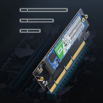  Karta rozszerzeń adapter PCIe 4.0 x16 do M.2 NVMe M-Key czarna - zdj. dodatkowe 5