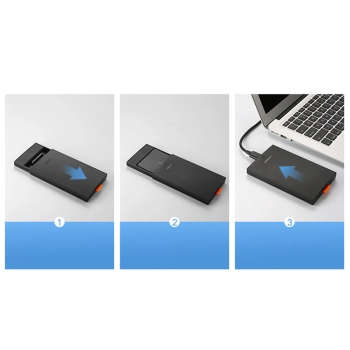  Kieszeń obudowa dysku SSD HDD 2.5'' USB 3.0 SATA czarna - zdj. dodatkowe 7