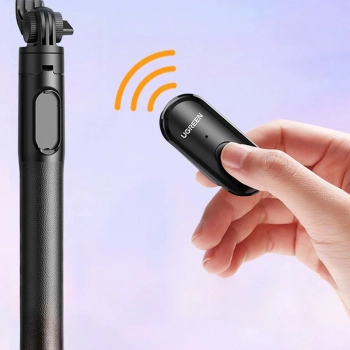  Selfie stick kijek teleskopowy do telefonu ze stojakiem i pilotem Bluetooth 1.5m czarny - zdj. dodatkowe 5