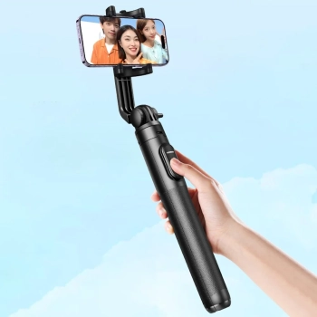  Selfie stick kijek teleskopowy do telefonu ze stojakiem i pilotem Bluetooth 1.5m czarny - zdj. dodatkowe 7