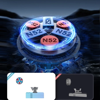  Uchwyt magnetyczny samochodowy uniwersalny do telefonu na kokpit szybę czarny - zdj. dodatkowe 9