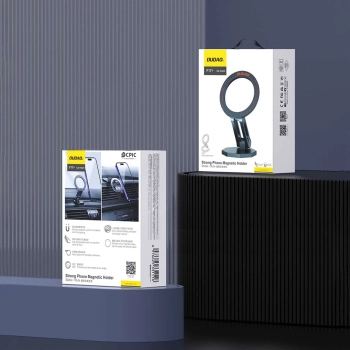 Uchwyt samochodowy F17+ magnetyczny na telefon na deskę rozdzielczą szary - zdj. dodatkowe 4