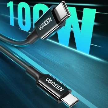  Kabel przewód USB-C do USB-C 480Mb/s 5A 1m czarny - zdj. dodatkowe 2