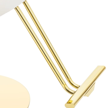  Fotel fryzjerski barberski kosmetyczny z podnóżkiem Physa WINSFORD - kremowo - złoty - zdj. dodatkowe 1