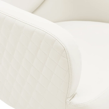  Fotel fryzjerski barberski kosmetyczny z podnóżkiem Physa WINSFORD - kremowo - złoty - zdj. dodatkowe 4