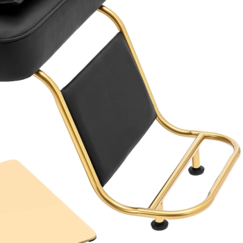  Fotel fryzjerski barberski kosmetyczny z podnóżkiem Physa OSSETT - czarno - złoty - zdj. dodatkowe 4