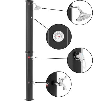  Prysznic natrysk ogrodowy turystyczny solarny z termometrem i zbiornikiem 35 l - zdj. dodatkowe 1