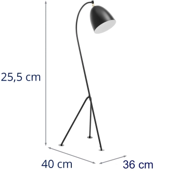  Lampa podłogowa metalowa z regulowanym kloszem E27 125 cm - zdj. dodatkowe 5