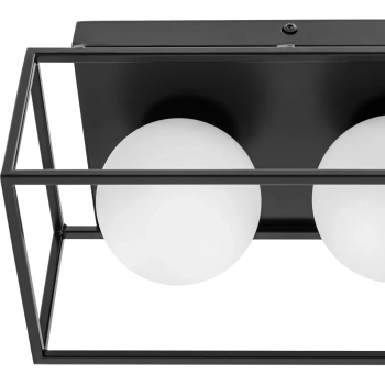  Lampa sufitowa nowoczesna 3 punktowa E9 - szklane kule w ramie - zdj. dodatkowe 2