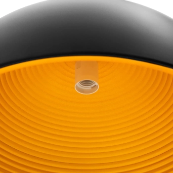  Lampa wisząca nowoczesna 1 punktowa kształt kopuły - czarno złota - zdj. dodatkowe 2