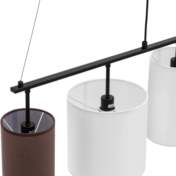  Lampa sufitowa nowoczesna 4 punktowa E14 - biało brązowa - zdj. dodatkowe 2