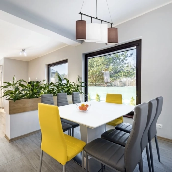  Lampa sufitowa nowoczesna 4 punktowa E14 - biało brązowa - zdj. dodatkowe 3