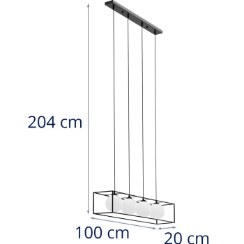  Lampa sufitowa nowoczesna 4 punktowa G9 - szklane kule w ramie - zdj. dodatkowe 4