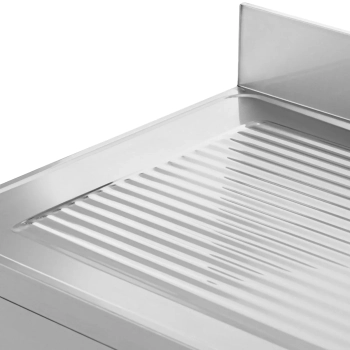  Zlew basen jednokomorowy z ociekaczem półką i rantem prawy 100 x 60 x 97 cm - zdj. dodatkowe 4