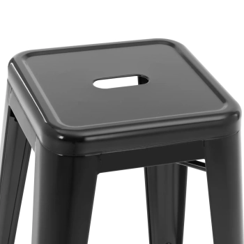  Stołek taboret hoker barowy loft czarny - 2 szt - zdj. dodatkowe 3