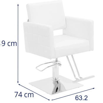  Fotel fryzjerski barberski kosmetyczny z podnóżkiem Physa RIBBLETON - biały - zdj. dodatkowe 6
