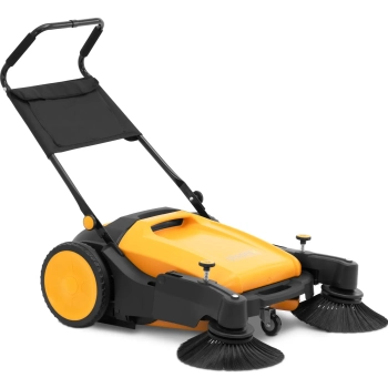  Zamiatarka ręczna magazynowa do piasku liści 2 szczotki 92 cm 40 l - zdj. dodatkowe 1