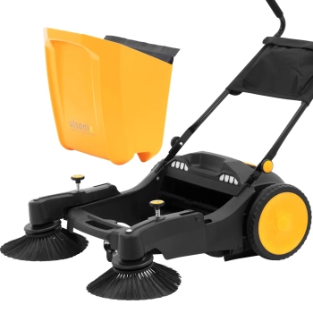  Zamiatarka ręczna magazynowa do piasku liści 2 szczotki 92 cm 40 l - zdj. dodatkowe 5