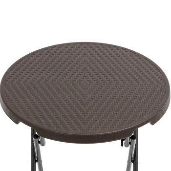  Stół cateringowy ogrodowy składany okrągły 79 x 110 cm czarny - zdj. dodatkowe 2