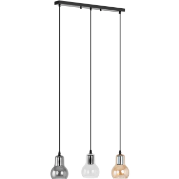  Lampa sufitowa nowoczesna 3 punktowa E27 - szklane dzwonki - zdj. dodatkowe 1