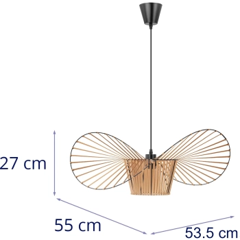  Lampa sufitowa wisząca boho 1 punktowa E27 - kapelusz - zdj. dodatkowe 6