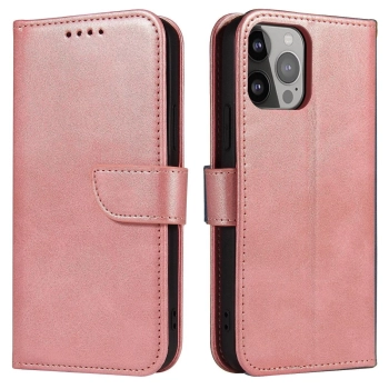  Pokrowiec etui z klapką i portfelem do Xiaomi Redmi Note 12 Magnet Case różowe - zdj. dodatkowe 1