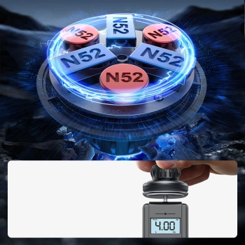  Uchwyt magnetyczny do telefonu magnetyczny na kokpit deskę rozdzielczą ciemnoszary - zdj. dodatkowe 7