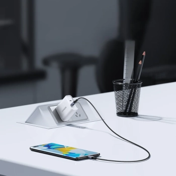  Kabel przewód USB-C PD w oplocie 240W 5A 480Mb/s 1m czarno szary - zdj. dodatkowe 1
