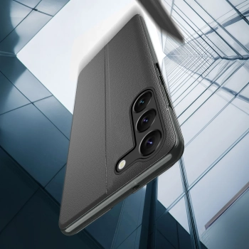  Etui pokrowiec do Samsung S24 z klapką i podstawką Eco Leather View Case czarne - zdj. dodatkowe 2