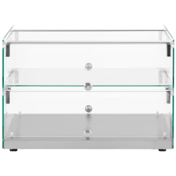  Witryna cukiernicza bufetowa na ciasta desery muffiny szklana 2 półki 50 l - zdj. dodatkowe 1