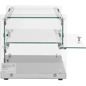 Witryna cukiernicza bufetowa na ciasta desery muffiny szklana 2 półki 50 l - zdj. dodatkowe 4