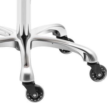  Taboret stołek hoker kosmetyczny na kółkach do 150 kg WORCESTER - ciemnoszary - zdj. dodatkowe 2