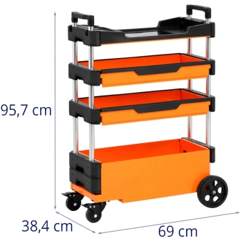  Wózek warsztatowy montażowy z regulacją wysokości 2 szuflady 69 x 38.4 x 95.7 cm - zdj. dodatkowe 6