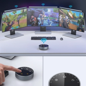  Bezprzewodowa RF 2.4GHz lampka LED oświetlenie na monitor ekran USB-C czarny - zdj. dodatkowe 9