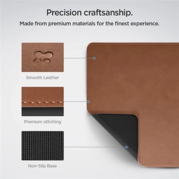  Podkładka mata na biurko pod myszkę laptop antypoślizgowa gamingowa 90x40cm brązowa - zdj. dodatkowe 3