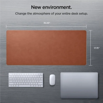  Podkładka mata na biurko pod myszkę laptop antypoślizgowa gamingowa 90x40cm brązowa - zdj. dodatkowe 5