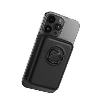  Powerbank bezprzewodowy 10000mAh 20W MagSafe z podstawką + kabel USB-C czarny - zdj. dodatkowe 2