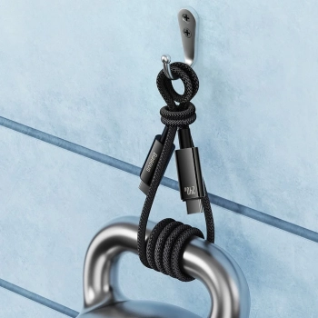  Kabel przewód USB-C w oplocie 480Mb/s 240W Tungsten Gold 3m czarny - zdj. dodatkowe 8