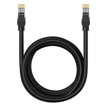  Kabel przewód sieciowy Ethernet Cat 5 RJ-45 1000Mb/s skrętka 3m czarny - zdj. dodatkowe 1