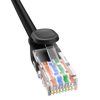  Kabel przewód sieciowy Ethernet Cat 5 RJ-45 1000Mb/s skrętka 3m czarny - zdj. dodatkowe 2