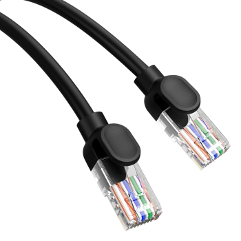  Kabel przewód sieciowy Ethernet Cat 5 RJ-45 1000Mb/s skrętka 3m czarny - zdj. dodatkowe 7