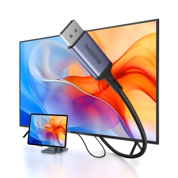  Kabel jednokierunkowy USB-C do DisplayPort 1.4 HD 8K 60Hz 1.5m czarny - zdj. dodatkowe 8