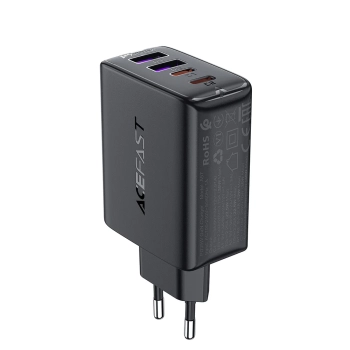  Ładowarka sieciowa PD 45W GaN z 4 portami 2x USB-C + 2x USB-A czarna - zdj. dodatkowe 1