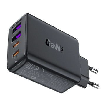  Ładowarka sieciowa PD 45W GaN z 4 portami 2x USB-C + 2x USB-A czarna - zdj. dodatkowe 3