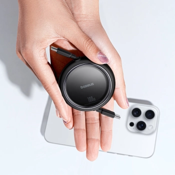  Kabel przewód wysuwany zwijany USB-C 100W Free2Draw Mini 1m czarny - zdj. dodatkowe 8