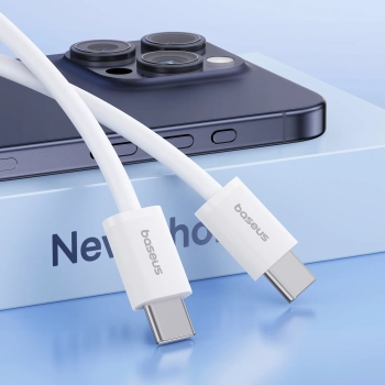  Kabel przewód USB-C 30W PD 480Mb/s Superior Series ll 1m biały - zdj. dodatkowe 6