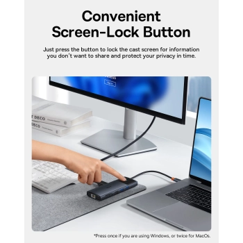  11w1 HUB Adapter USB-C USB-A / PD / HDMI / DP / RJ-45 / SD / TF czarny - zdj. dodatkowe 5