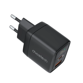  Mała mocna ładowarka sieciowa GaN USB-A USB-C PD 35W z wyświetlaczem czarna - zdj. dodatkowe 1