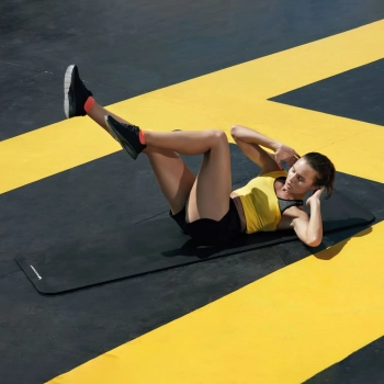  Mata gimnastyczna do ćwiczeń jogi fitnesu 181 x 63 x 0.9cm purpurowa - zdj. dodatkowe 5