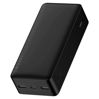  Powerbank 30000mAh 15W Bipow + kabel USB 4w1 microUSB / Lightning / 2x USB-C 1.2m czarny - zdj. dodatkowe 7